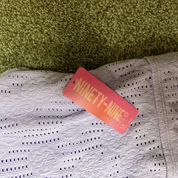 LIGHT PURPLE NINETY-NINE SCOOPNECK ONE PIECE SWIMSUIT SIZE 1X #582 - Picture 3 of 4